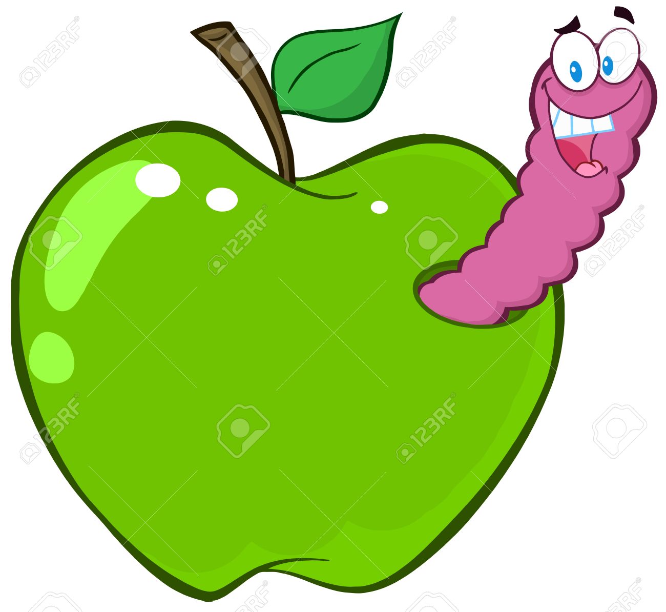 1300x1194 Caterpillar Clipart Apple