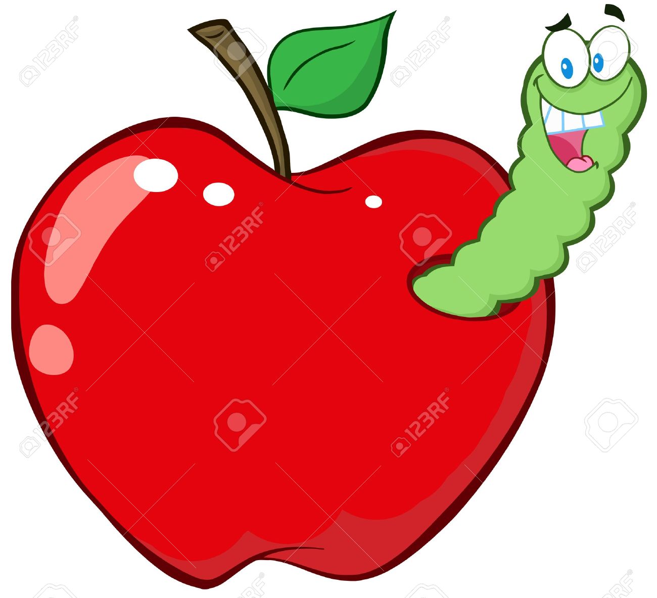 1300x1183 Happy Worm In Red Apple Royalty Free Cliparts, Vectors, And Stock