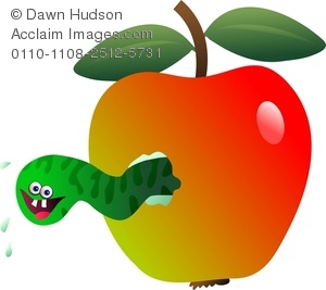 300x267 Image Of A Bad Apple With A Worm Inside