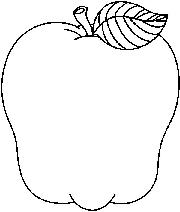 600x708 Apple Black And White Black And White Apple Clip Art
