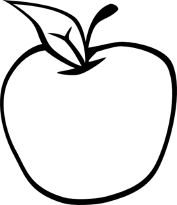 258x299 Black And White Apple Clip Art Clipart Panda