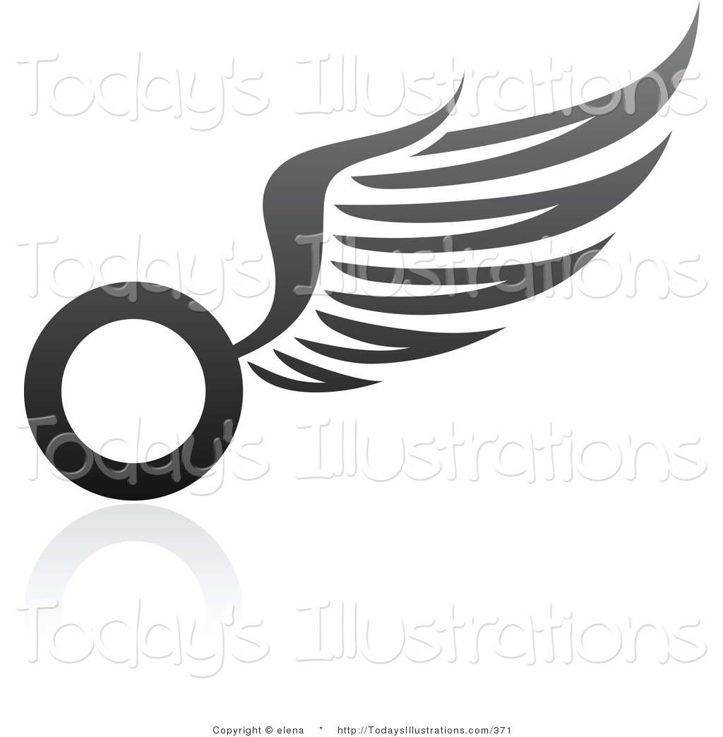 1024x1044 Clipart Of A Black And Gray Circle And Wing Logo Design