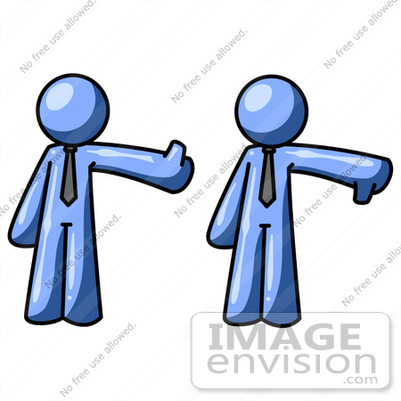 450x450 Clip Art Graphic Of A Blue Guy Character Giving The Thumbs Up