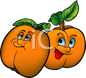 350x317 Happy Animated Cartoon Apricots