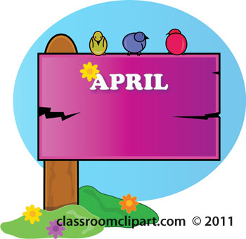 350x341 April Showers Calendar Clipart