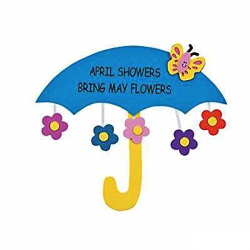 500x500 April Showers Bring May Flowers With Kids Free Clipart