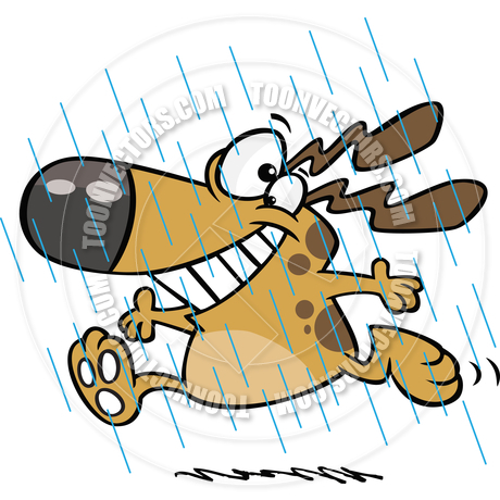 460x460 Cartoon Dog April Showers By Ron Leishman Toon Vectors Eps
