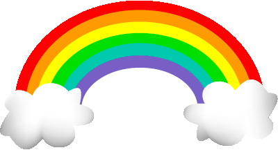 400x217 Rainbow Clip Art Spring Scrapbook Graphic