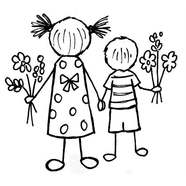 600x600 April Showers Bring May Flowers Rubber Stamp