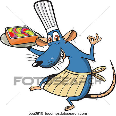 450x451 Stock Illustrations Of A Mouse With A Chef's Hat And Apron Holding