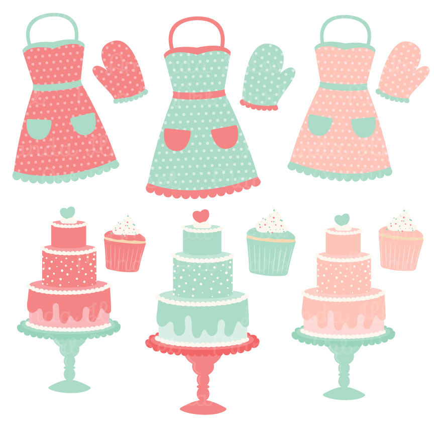 864x864 Baking Clipart Pink Apron
