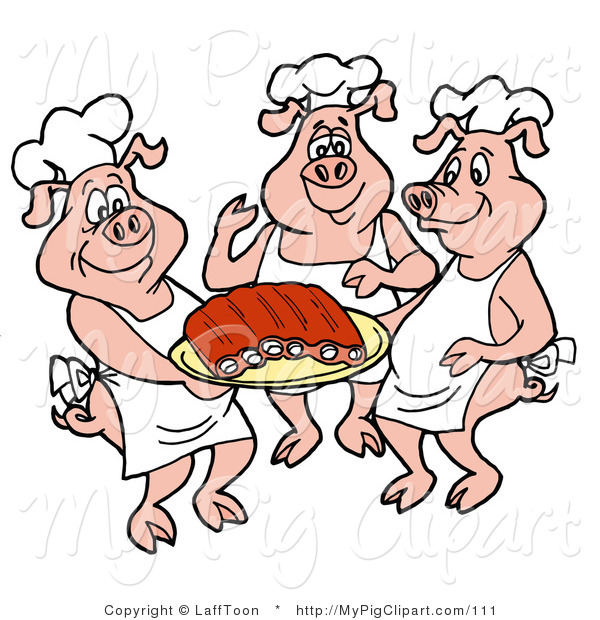 600x620 Swine Clipart Of Three Chef Pigs In White Hats And Aprons