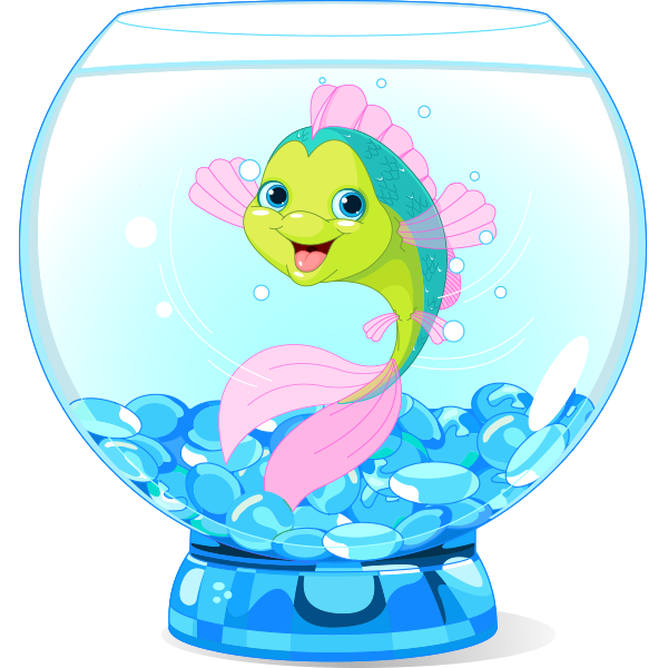600x600 Happy Fish In A Bowl Bowls, Fish And Clip Art