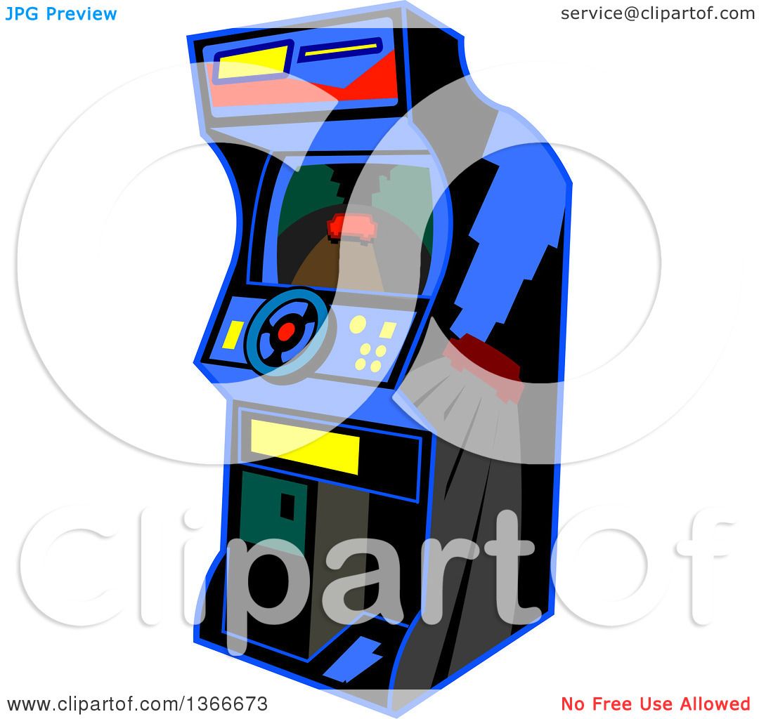 1080x1024 Clipart Of Cartoon Retro Video Drivingrcade Game