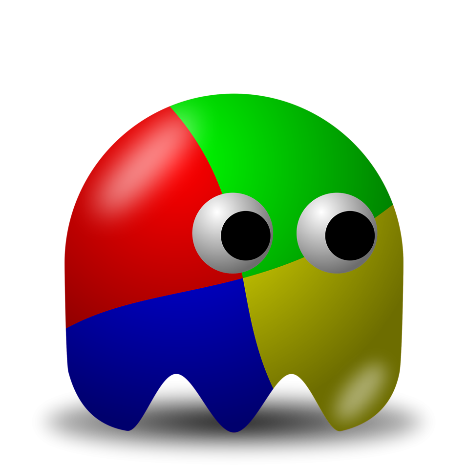 958x958 Ghost Free Stock Photo Illustration Of An Arcade Styled Four