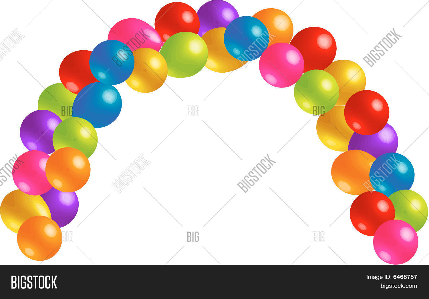 1500x1046 Rainbow Clipart Balloon Arch