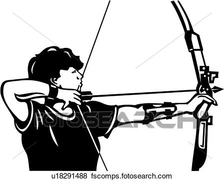 450x363 Clip Art Of Archer U18291488
