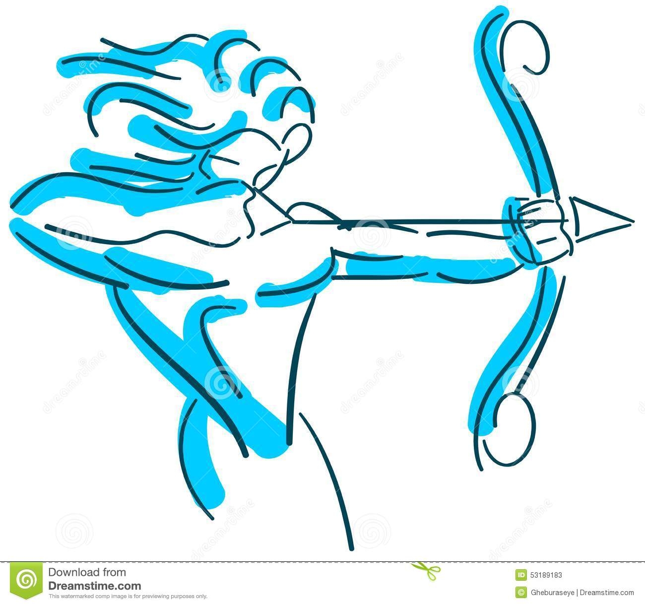 1300x1221 Female Archer Clipart
