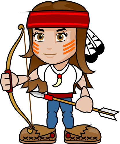 416x500 Girl Archer Image Public Domain Vectors