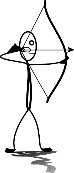 252x586 Stickman Archer Clip Art