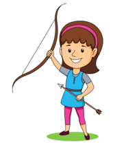 187x210 Traditional Class Archer Clipart