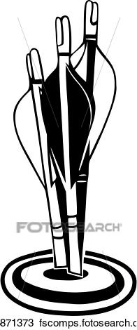 196x470 Clipart Of , Archery, Arrow, Equipment, Sport, Target, U15871373