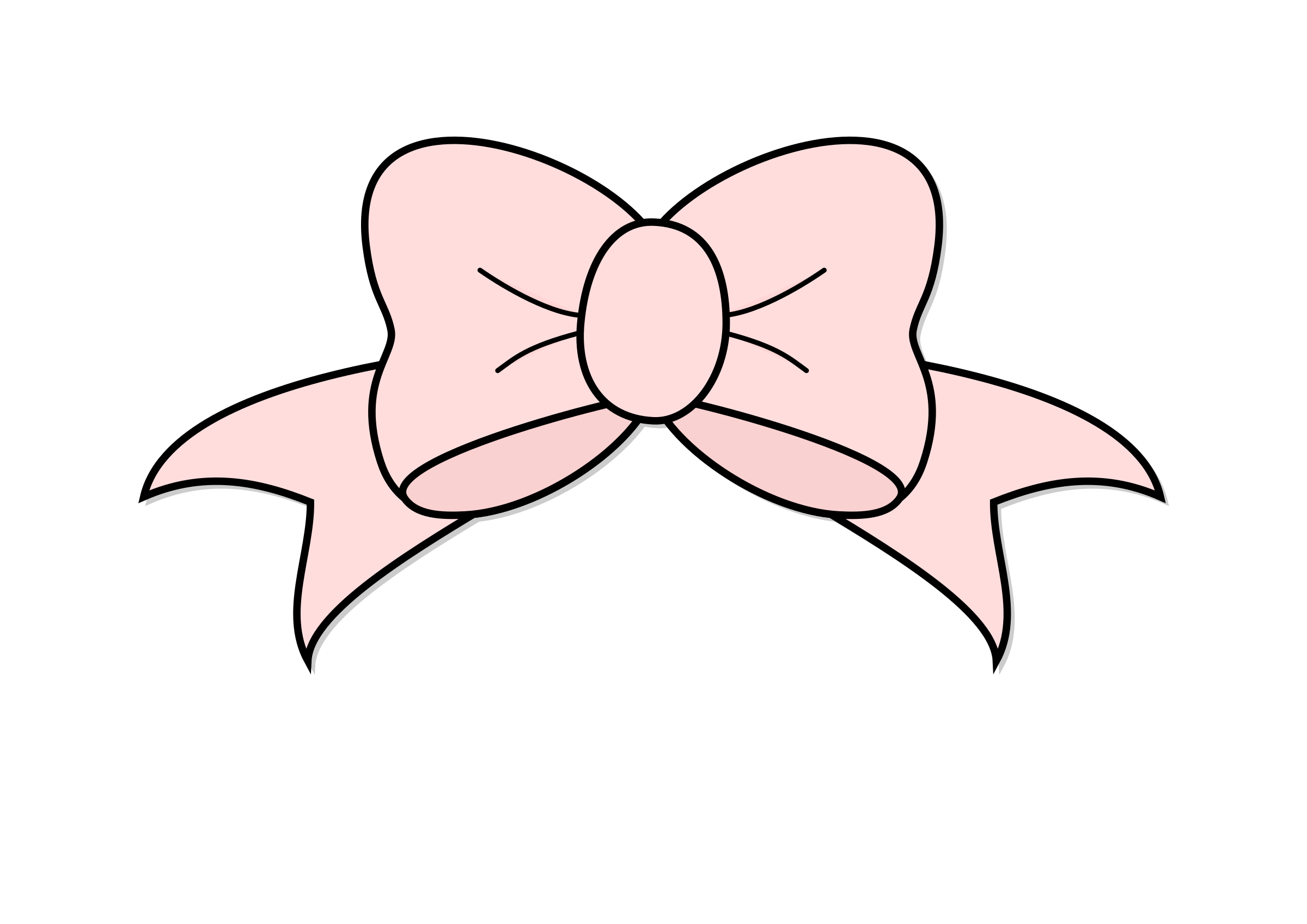 2400x1697 Pink Bow Clipart Collection