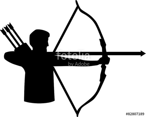 500x400 Archery Silhouette Stock Image And Royalty Free Vector Files