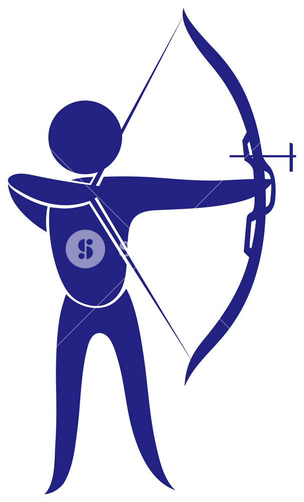 606x1000 Sport Icon For Archery Royalty Free Stock Image