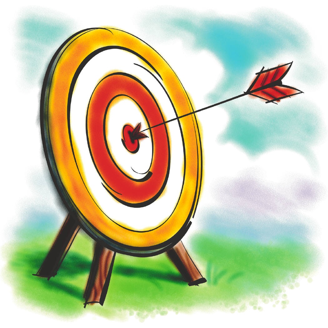 1050x1050 Target With Arrow Clipart