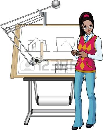 355x450 Architecture Clipart Female Architect
