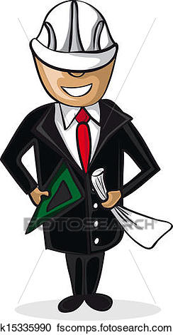 244x470 Clipart Of Professional Architect Man Cartoon Figure. K15335990
