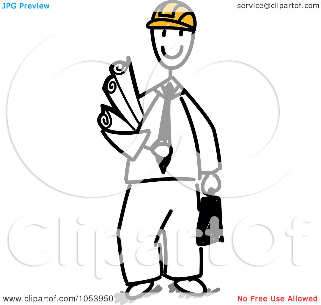 1080x1024 Royalty Free Vector Clip Art Illustration Of A Stick Man Architect