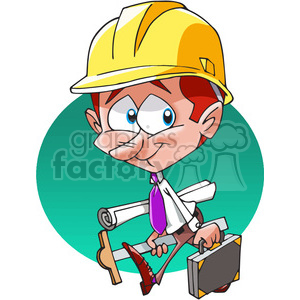 300x300 Royalty Free Architect Character Cartoon 389823 Vector Clip Art