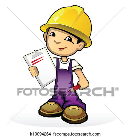 450x470 Clip Art Of Architect, Engineer K5064329