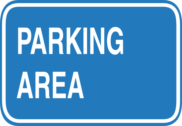 600x416 Blue Blank Parking Sign Clip Art