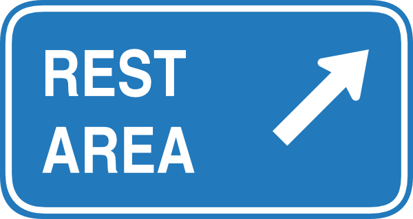 600x319 Rest Area Highway Sign Clip Art
