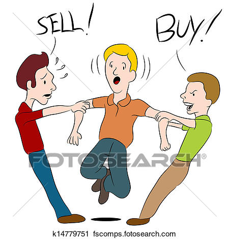 450x470 Clipart Of Buy Sell Argument K14779751