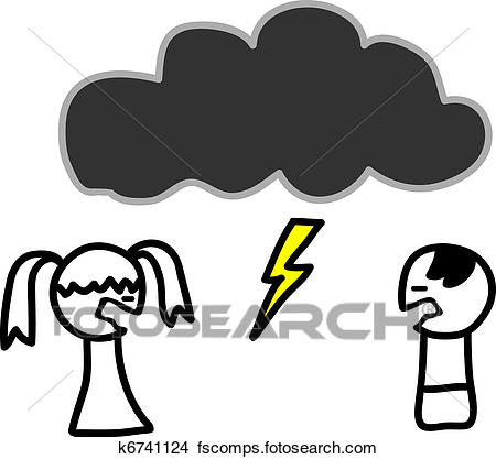 450x417 Clipart Of Couple Fighting K6741124