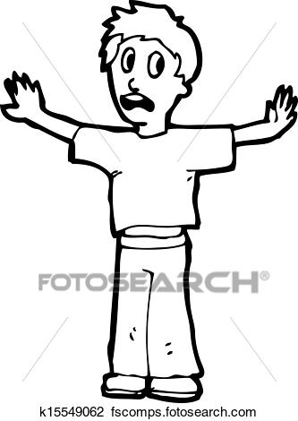 333x470 Clipart Of Frightened Boy Stopping Argument K15549062