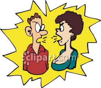 350x304 A Man And Woman Arguing