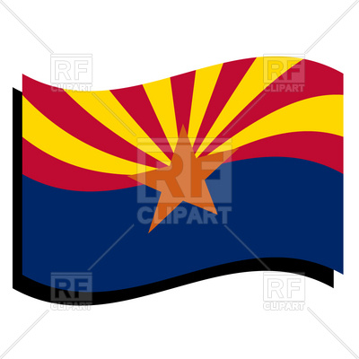 400x400 Arizona State Flag Royalty Free Vector Clip Art Image