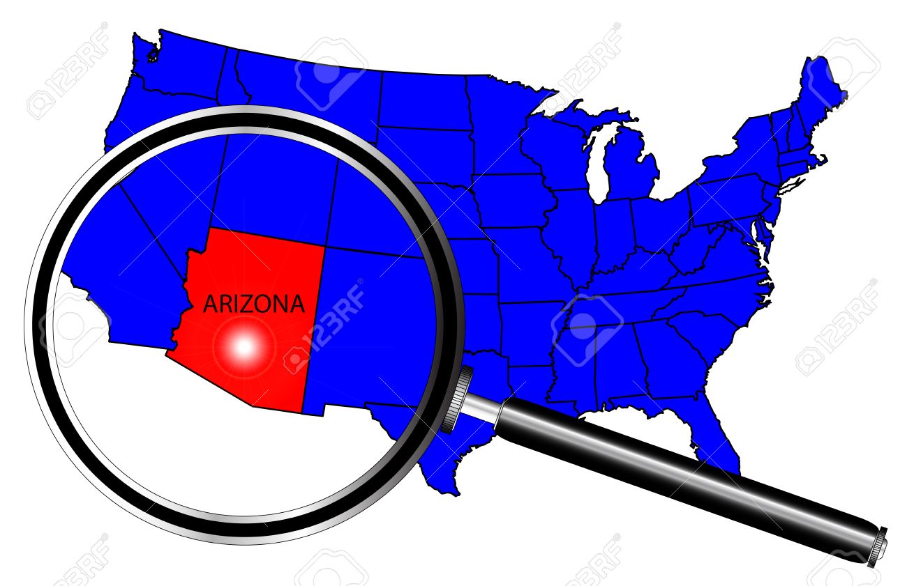 1300x841 Arizona State On Us Map