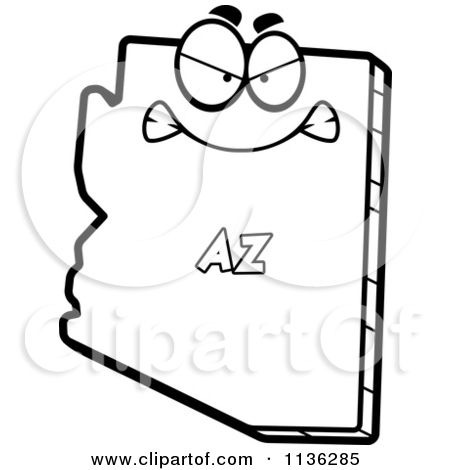 450x470 Black And White Arizona Clipart