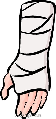 225x480 Broken Arm Royalty Free Vector Clip Art Illustration Vc019078