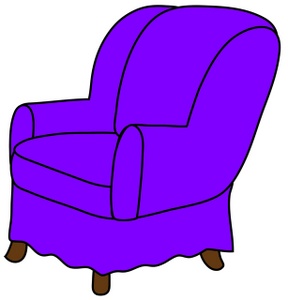 288x300 Arm Chair Clipart Image Clip Art Illustration Of A Purple Arm