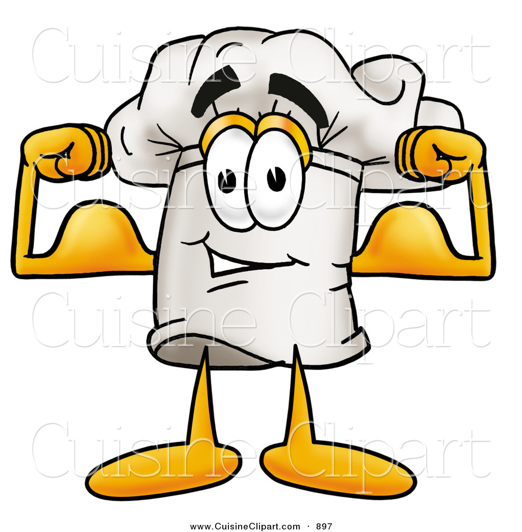1024x1044 Cuisine Clipart Of A Chefs Hat Mascot Cartoon Character Flexing