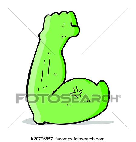 450x470 Clip Art Of Flexing Monster Arm Cartoon K20796857
