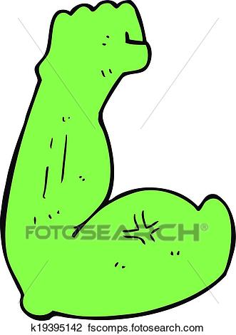 331x470 Clipart Of Flexing Monster Arm Cartoon K19395142
