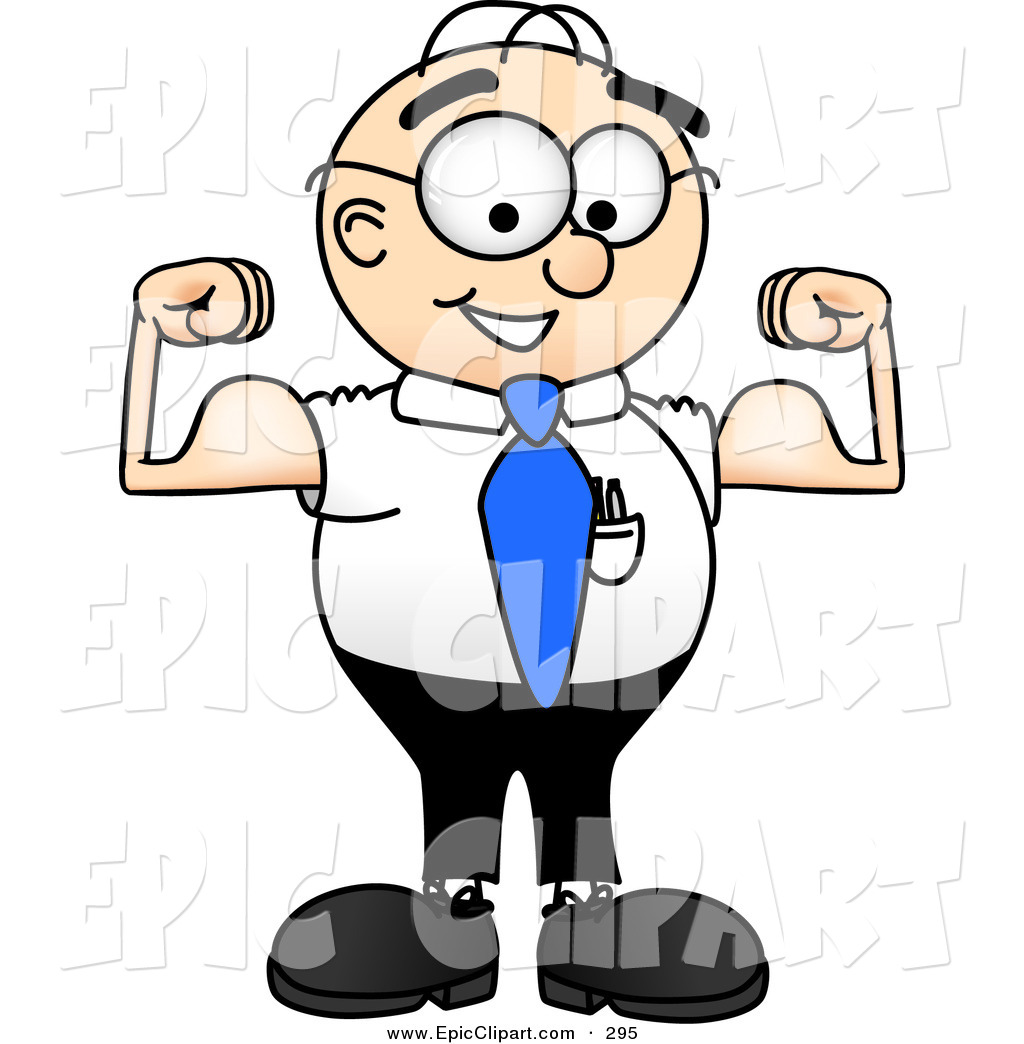 1024x1044 Vector Clip Art Of A Muscular Male Caucasian Office Nerd Business